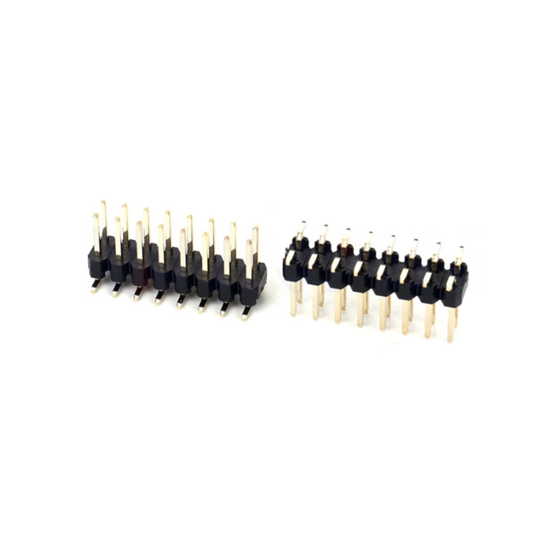 PH1007 排针连接器 Pitch 1.00mm 180° 双排 SMT+CAP 排针 塑高1.0mm PC5.2 2X08Pin 黑色 镀全金G/F